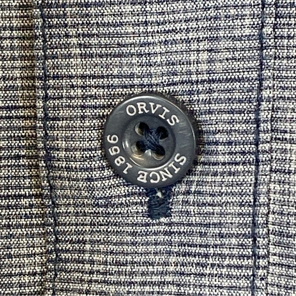 Orvis Classic Performance Men's XXL Fishing Shirt Blue Short Sleeve Button Up - Picture 11 of 16